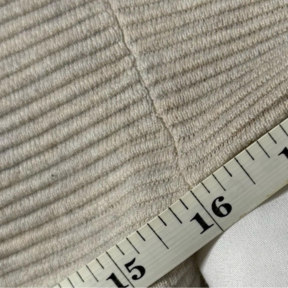 Free People Cream Ribbed V-Neck Top - Picture 5 of 6